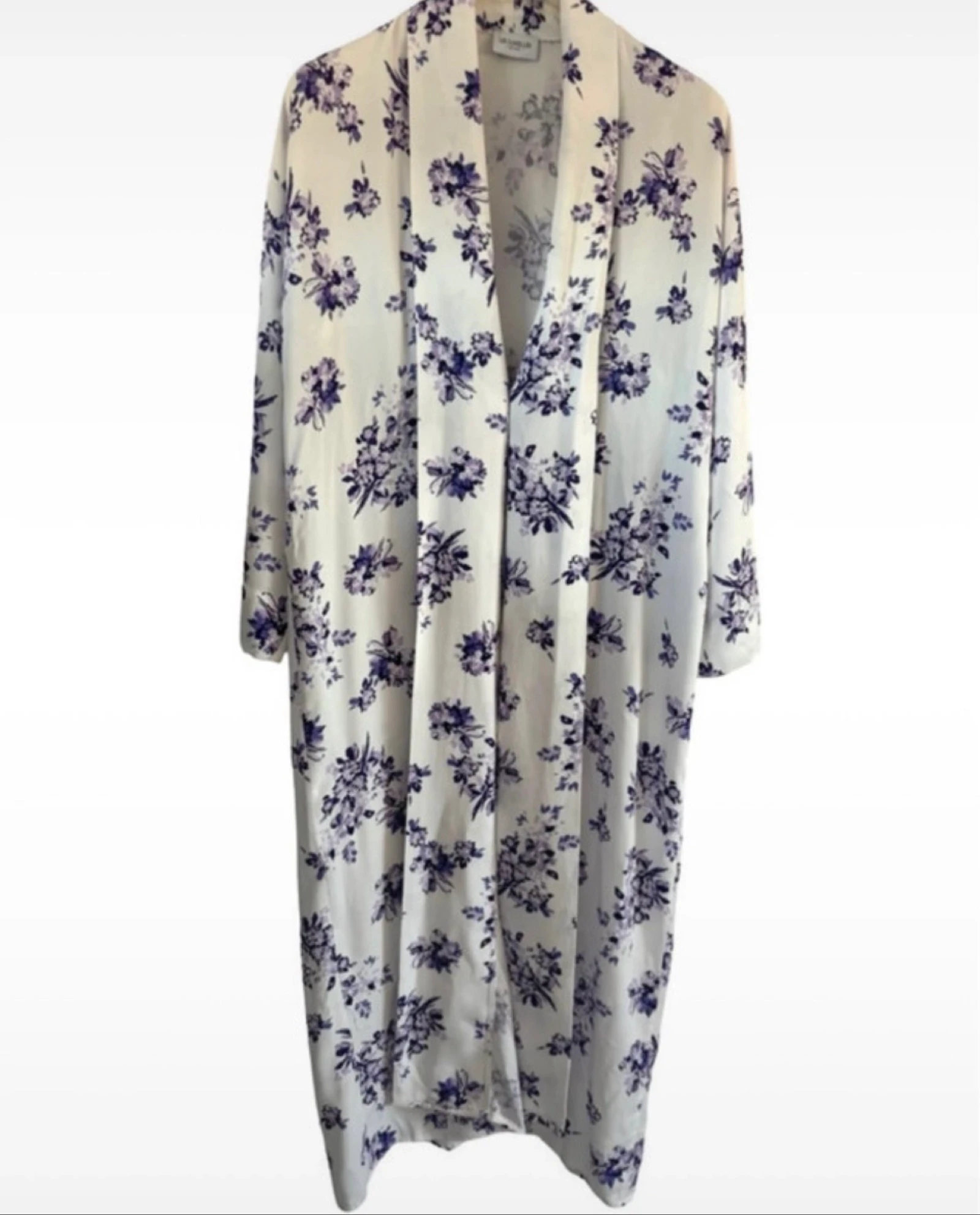 Les Jumelles maxi kimono floral print 100% viscose off white lilac – photo 4